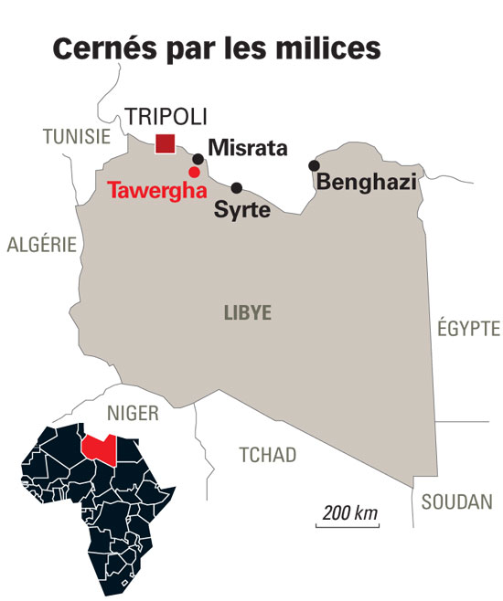 Jeune Afrique - Carte Libye- Tawergha